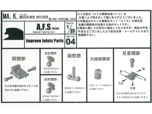 1/20 A.F.S. Joint Conversion Parts