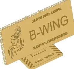 A/SF-01 B-Wing Starfighter Display Base Label