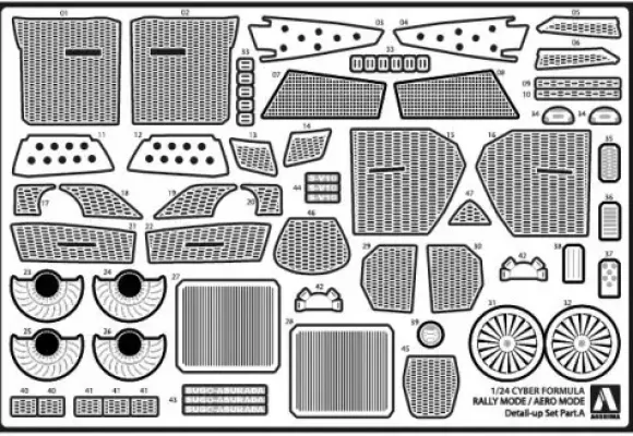 1/24 Asurada G.S.X Rally Mode/Aero Mode Detail Up Parts Set