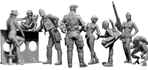 1/24 At the Edge of the Universe. Strange Company's Adventures. Episode I. The First Meeting: Wow, I like it! (3 Figures)