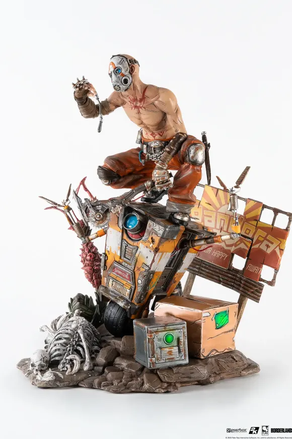 1/6 Borderlands 3/ Psycho with CL4P-TP Diorama Statue