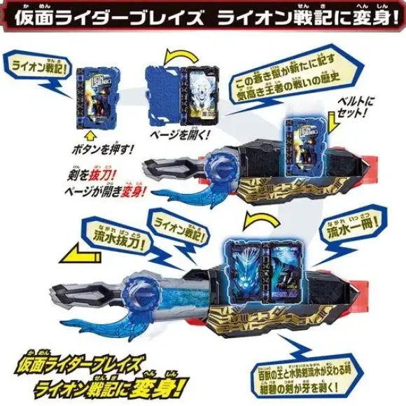 DX Seiken Swordriver & Suiseiken Nagare Emblem & Lion Senki Wonder Ride Book