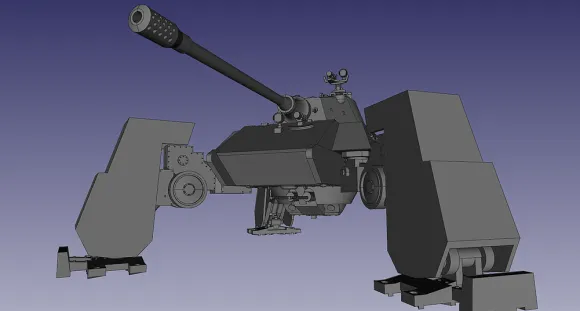 1/72 German E-75 Ausf.Vierfussler 128mm KwK