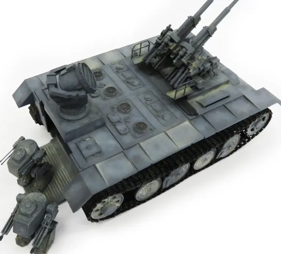 1/72 German P.300 Self-Propelled AA Gun Nachtschnecke + BLF-100 Ein Mann Kampffahrzeug Ausf.Zweifuessler mit 2.0cm Flakvierling/7.5cm Pak