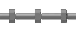 Hex Bolt Head (Nickel Silver) M (40pcs)