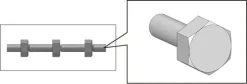 Hex Bolt Head (Nickel Silver) S (40pcs)