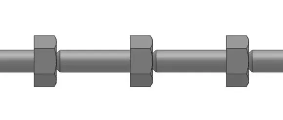 Hex Bolt Head (Nickel Silver) S (40pcs)