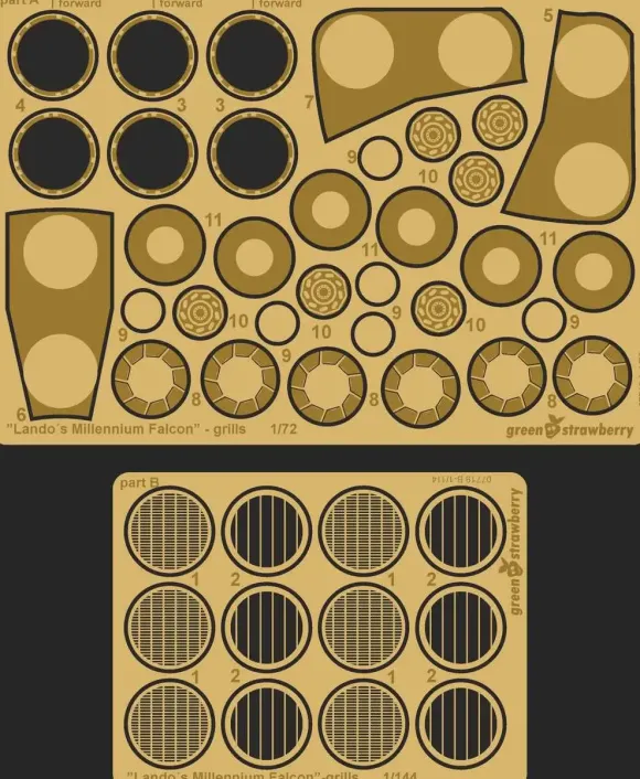 1/144 Lando’s Millennium Falcon Grills