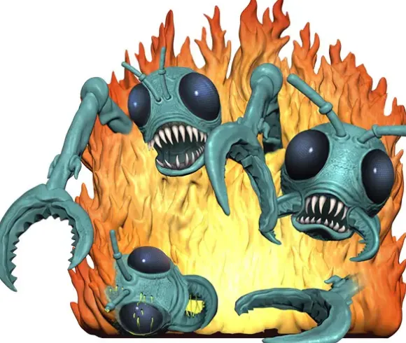 Mars Attacks! / The Flame Throwers (Card #35) Diorama