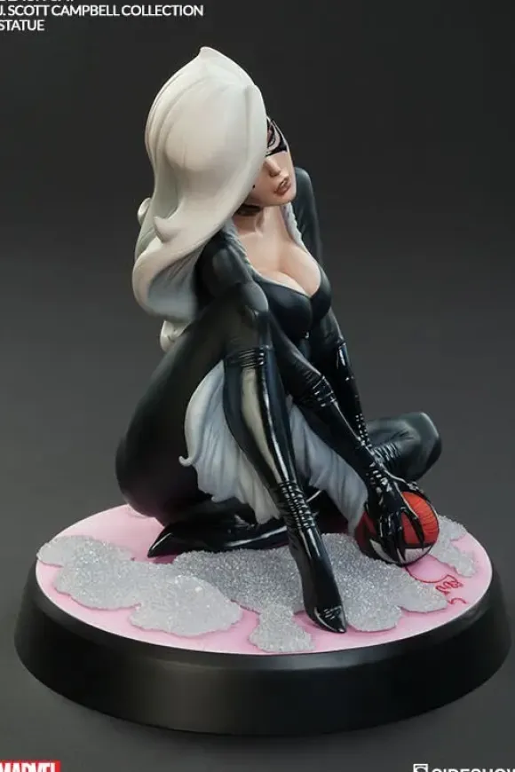 Marvel Comics Statue J. Scott Campbell Spider-Man Collection Black Cat 23cm Figure