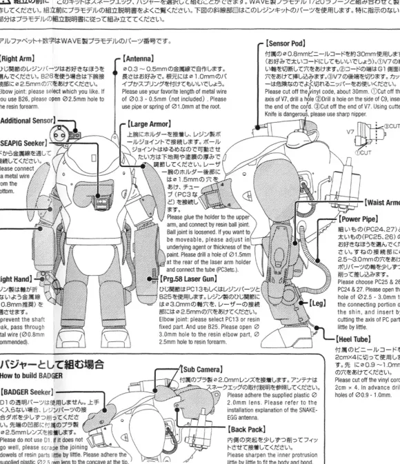 1/20 Maschienen Krieger Snake Egg / Badger (Full Kit)