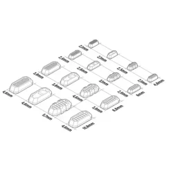Mecha Detail Parts - Beveled Vernier Detail Parts (80pcs)