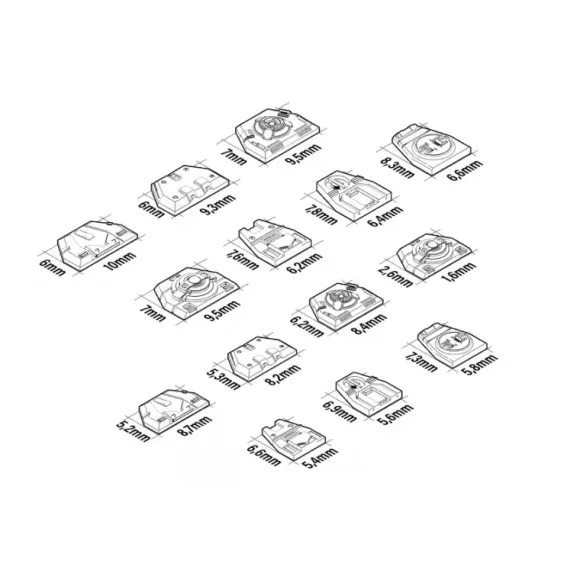 Mecha Detail Parts - Detail Panel Addon Type 2 (35pcs)