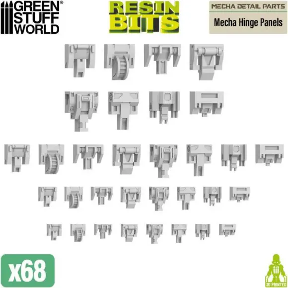 Mecha Detail Parts - Mecha Hinge Panels (68pcs)
