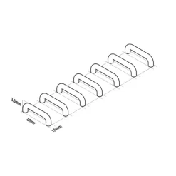 Mecha Detail Parts - 12 mm Ladder Rungs (40pcs)