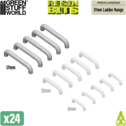 Mecha Detail Parts - 17 mm Ladder Rungs (24pcs)