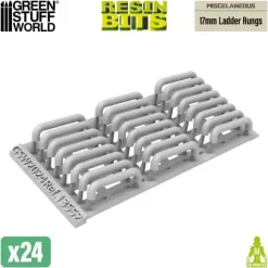 Mecha Detail Parts - 17 mm Ladder Rungs (24pcs)