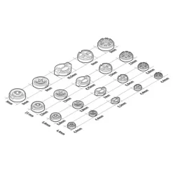 Mecha Detail Parts - Round Detail Panel Assortment (88pcs)