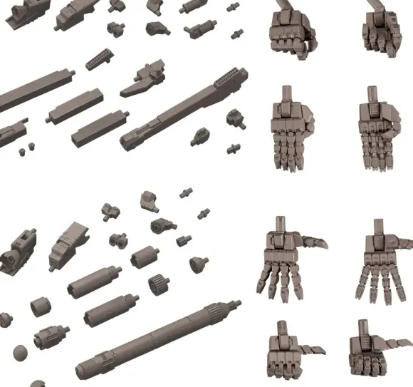 Mecha Supply Assorted 02 Propellant Tank Set Gun Metal Ver.