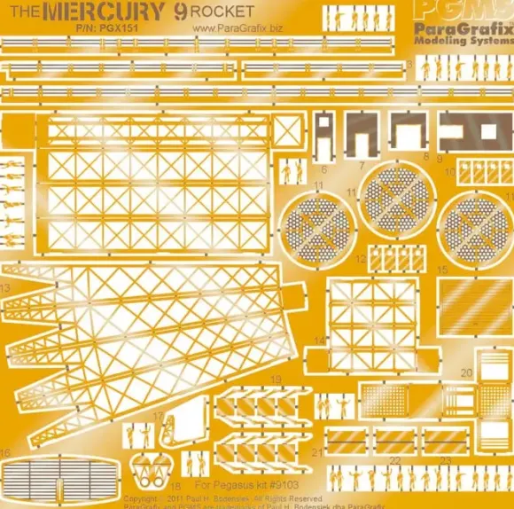 1/350 Mercury 9 Rocket Detail Up Set