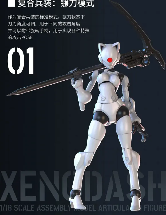 1/18 3 min project Series Xenodash Plastic Model Kit (White)