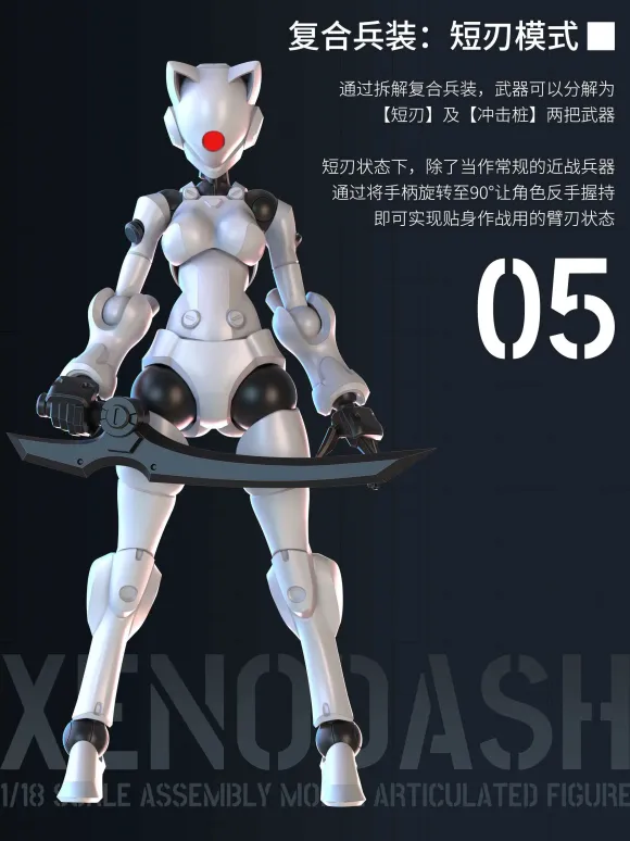 1/18 3 min project Series Xenodash Plastic Model Kit (White)