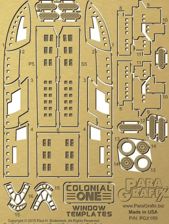 1/350 Moebius Colonial One Window Template