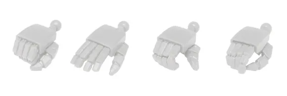 New F Hands Square M White