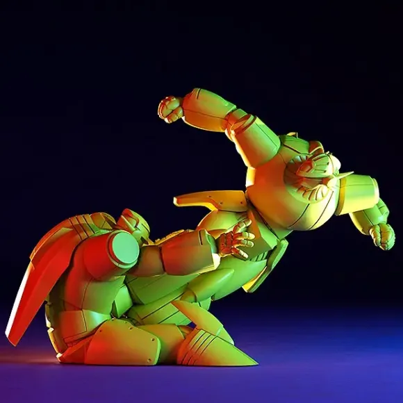 PLAMAX MF-64: minimum factory Gunbuster Super Inazuma Kick/RX-7 Inazuma Kick Effect Color Ver. (Gunbuster)