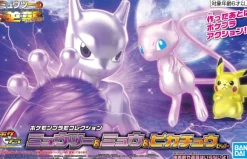Pokemon Plamo Collection Mewtwo, Mew & Pikachu Set