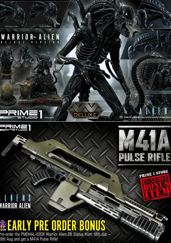 Premium Masterline Dark Horse Comics Alien: Warrior Alien Statue PMDHAL-02DXS (with First-Release Bonus)