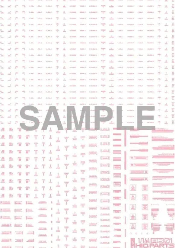 1/144 RB01Caution Decal (1pcs) Pastel pink