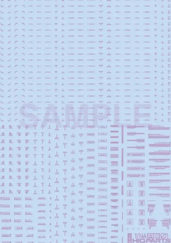 1/144 RB01Caution Decal (1pcs) Pastel Violet