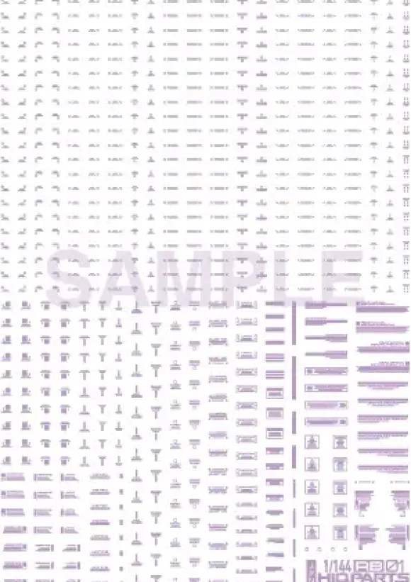 1/144 RB01Caution Decal (1pcs) Pastel Violet