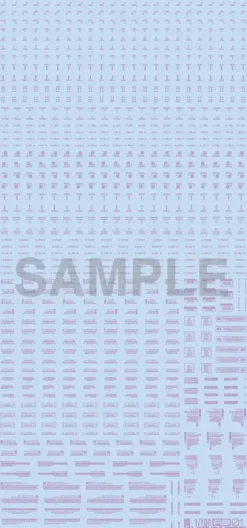 1/100 RB01Caution Decal (1pcs) Pastel Violet