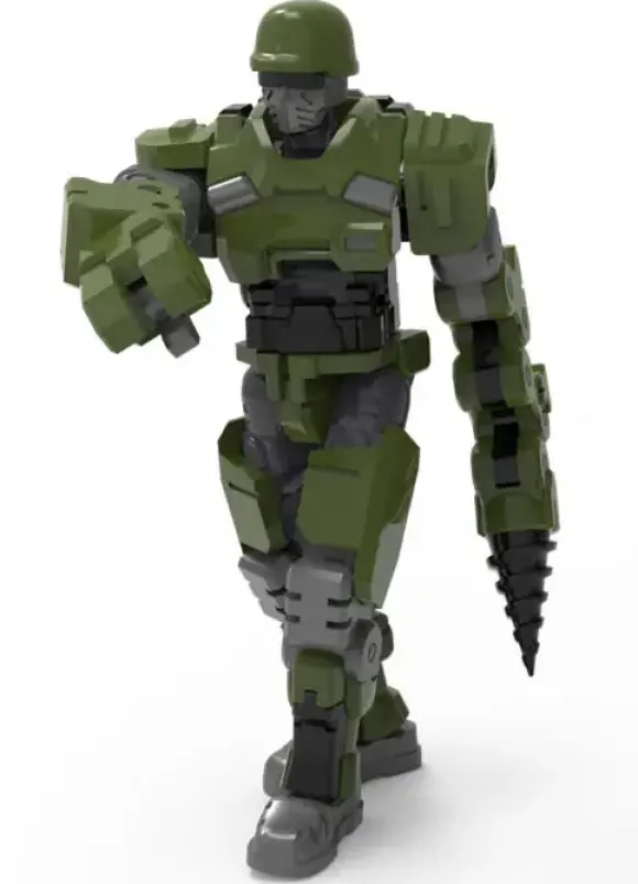 Remnant Dome Series WWS-O-01/04 Match Soldier / Industrial Soldiers Plastic Model Kit (Green)