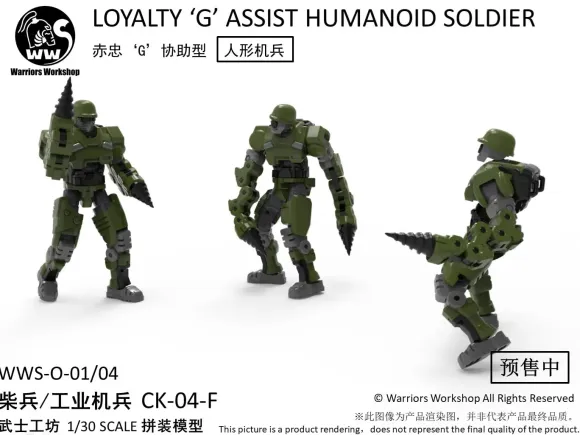 Remnant Dome Series WWS-O-01/04 Match Soldier / Industrial Soldiers Plastic Model Kit (Green)