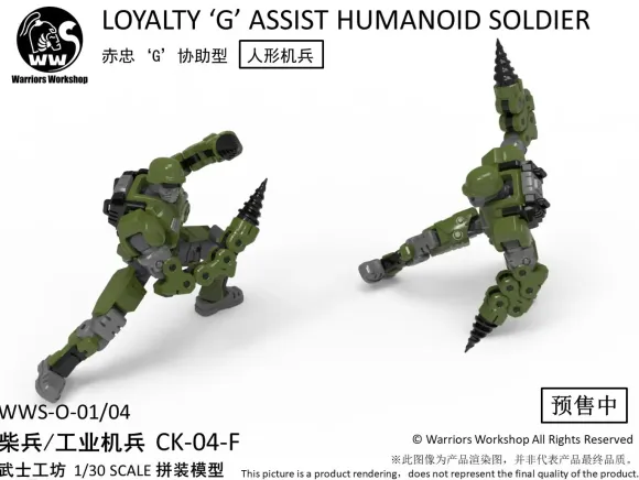 Remnant Dome Series WWS-O-01/04 Match Soldier / Industrial Soldiers Plastic Model Kit (Green)