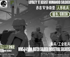 Remnant Dome Series WWS-O-01/04 Match Soldier / Industrial Soldiers Plastic Model Kit (Green)