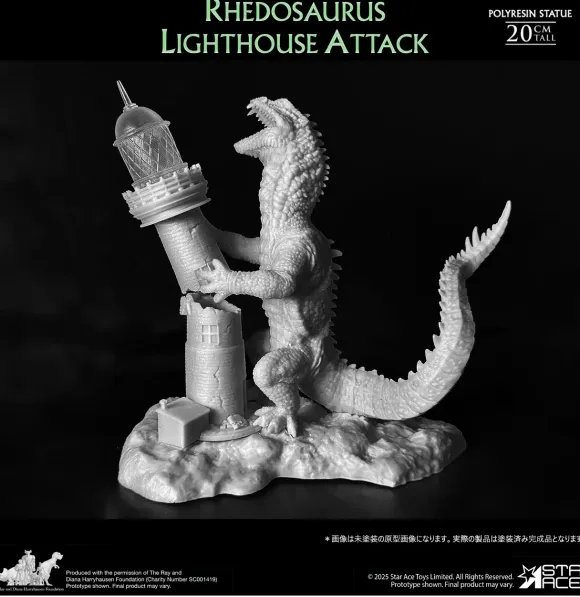 Rhedosaurus Lighthouse Attack Polyresin Statue