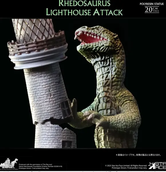 Rhedosaurus Lighthouse Attack Polyresin Statue