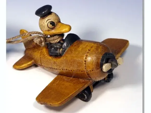 Sand Cast Toy Donald & Airplane
