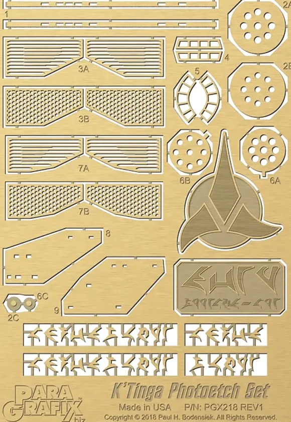 1/350 Star Trek: Klingon K't'inga-Class I.K.S.Amar w/Detail Up Photo-Etched Parts