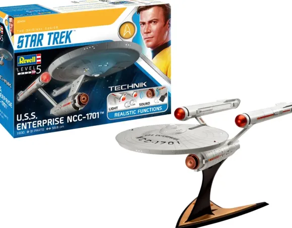 1/600 Star Trek: The Original Series U.S.S. Enterprise NCC-1701 (with Light & Sound Unit ) w/Detail Up Photo-Etched Parts