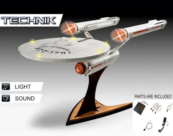 1/600 Star Trek: The Original Series U.S.S. Enterprise NCC-1701 (with Light & Sound Unit ) w/Detail Up Photo-Etched Parts