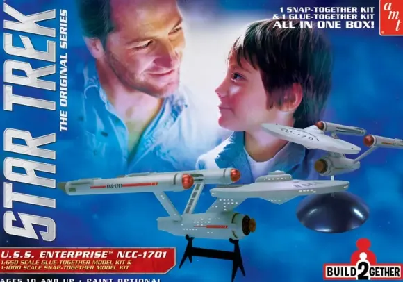 Star Trek TOS USS Enterprise NCC-1701 2pcs (1/650,1/1000)
