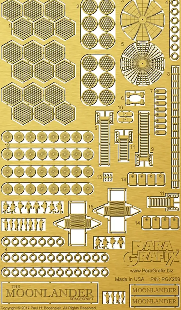 1/350 The Moonlander Spacecraft Wernher von Braun Detail Up Set