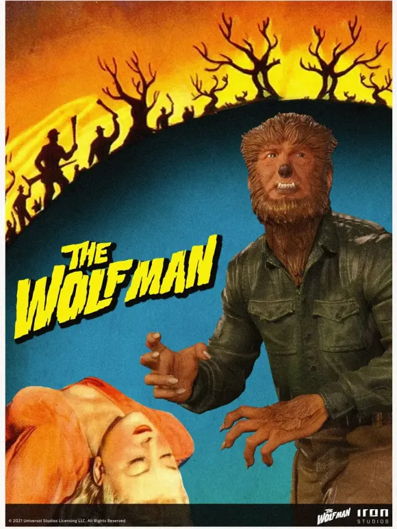 1/10 Universal Monsters - Iron Studios Scale Statue: Deluxe Art Scale - The Wolf Man