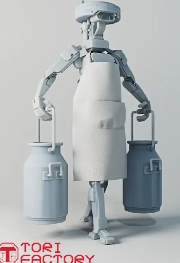 1/35 Worker Robot 2 Kazan Robo Tech PpT-800 Carry a Milk Churn