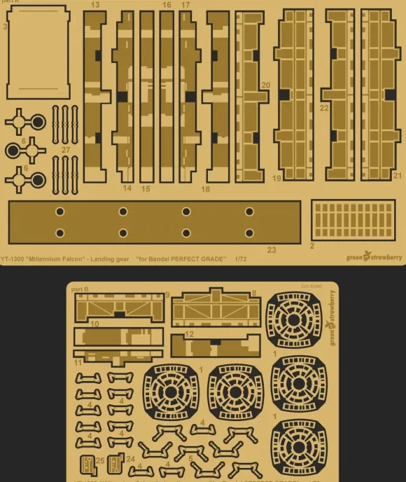 1/72 YT-1300 Millennium Falcon Landing Gears